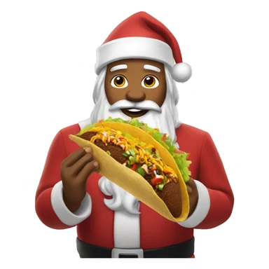 Santa eating taco bell  sticker