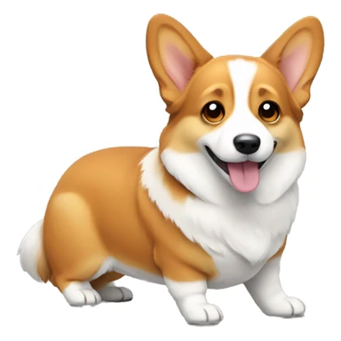 Three-coloured corgi  sticker