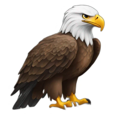 Eagle with Lenovo Laptop sticker