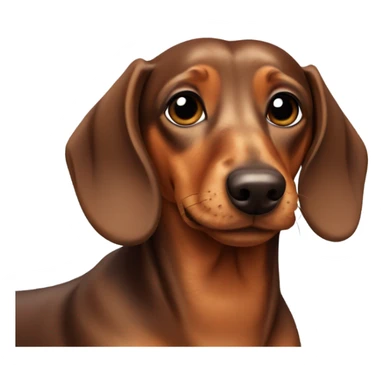 Brown dachshund  sticker