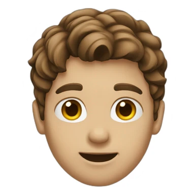 tech boy brown hair sticker