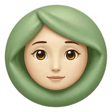 Minimal wellness emoji representing tighter skin and firmness,
subtle lifting effect, smooth contours, calm and natural,
no beauty or cosmetic symbols, soft sage green color palette sticker