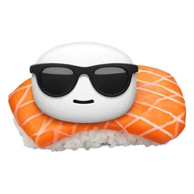 Sushi with sunglasses  sticker