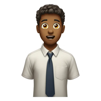 surprised schoolboy sticker