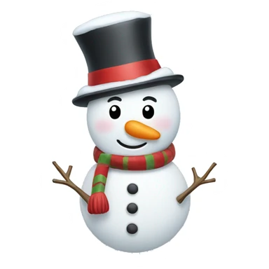 Cute Christmas snow man sticker