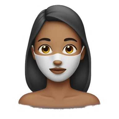 A girl with a skincare mask on  sticker