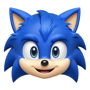 Sonic with a happy face sticker