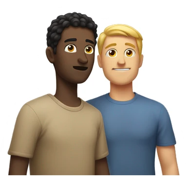 Guy standing over the shoulder of another guy breathing heavily sticker