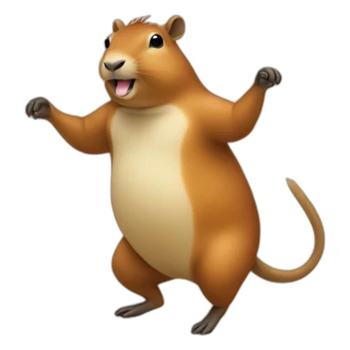 Capivara dancing sticker