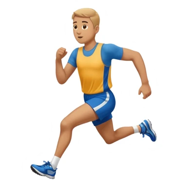 tall, stocky man running in a track meet sticker