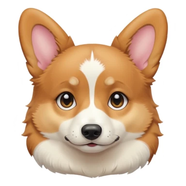 tri-color corgi with tears sticker