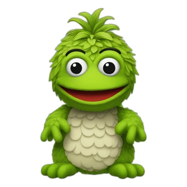 sesame street kappa yokai puppet sticker