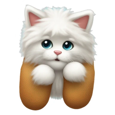 Cute fluffy mittens sticker