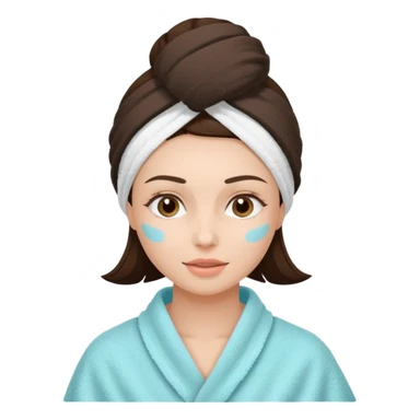 girl brunette getting a facial by a cosmetic esthetician sticker