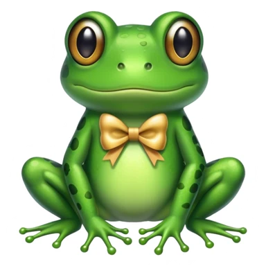 frog with bow sticker