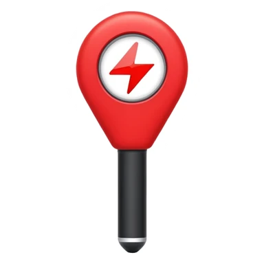 time seed kpop light stick in the color red sticker