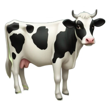 vache +herbe sticker