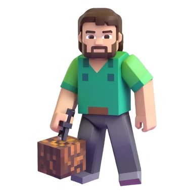 Jack Black as a Minecraft character sticker