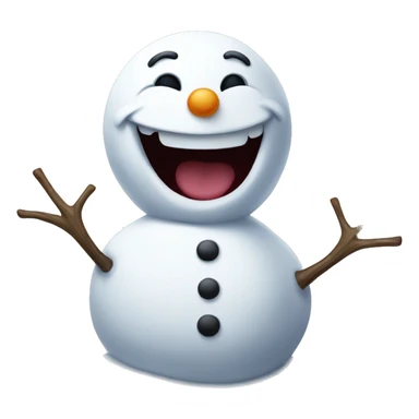 A snowman laughing sticker