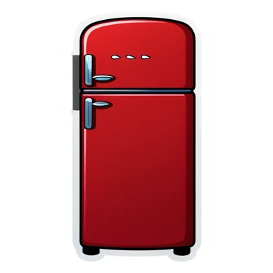 Red refrigerator  sticker