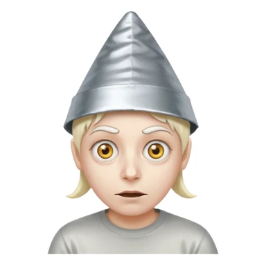 foil hat crazy eye sticker
