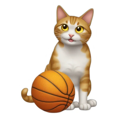 Farting cat lemon juice basketball sticker