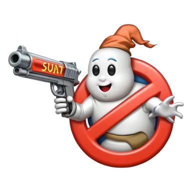 gun Ghostbusters emodji sticker