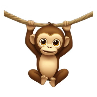 hanging monkey sticker
