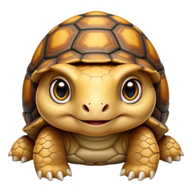 cinematic-baby tortoise-realistic--emoji,,-cute-wise-face-peering-ahead-with-calm-determination,-cute large-eyes-reflecting-centuries of wisdom, sticker