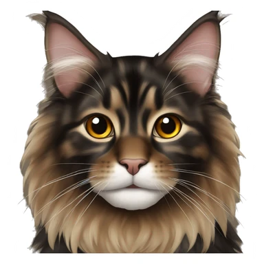 Black and brown Maine Coon sticker