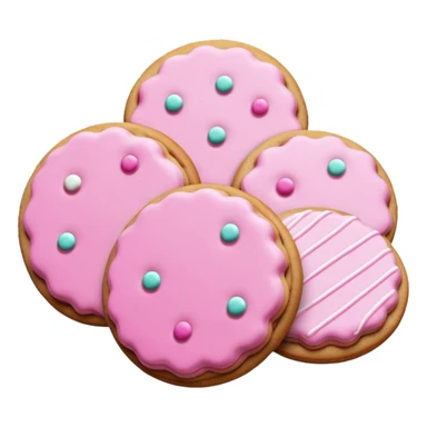 Natale rosa, biscotti estetico sticker