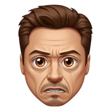 robert downey jr angry sticker