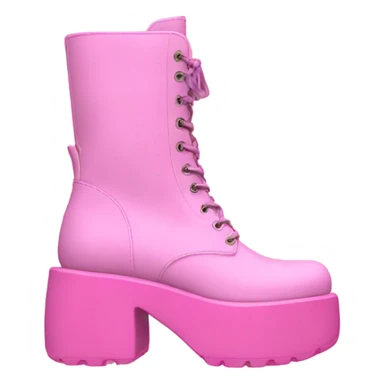 Platform UNIF boots pink sticker