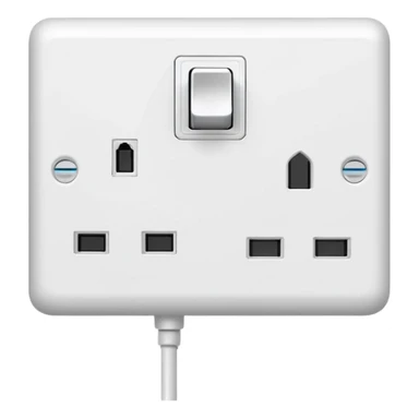 a plug and socket that are not connected sticker