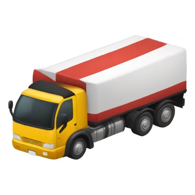 The car is carrying an oversized cargo, the color of the car should be red black yellow and white sticker