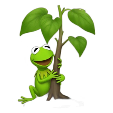 Kermit planting a tree sticker