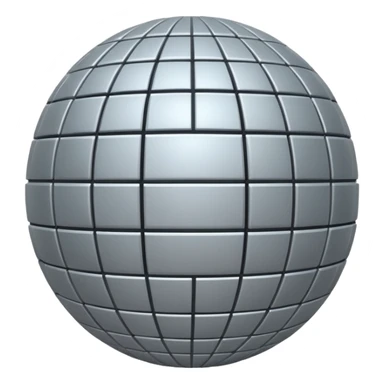 sphere covered with grid lines sticker