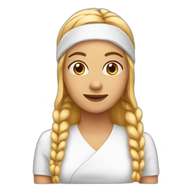 Lady wearing headband. sticker