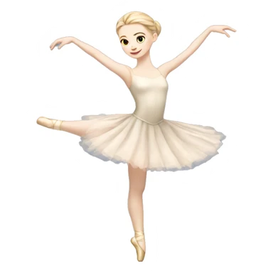 Pale skin ballet dancer full body sticker