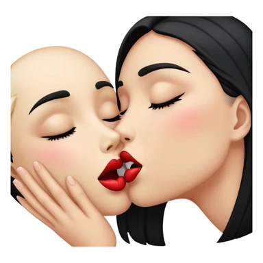 Black kiss sticker