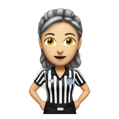 white female referee sticker
