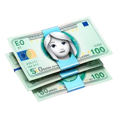 Digital cyber euro bills  sticker