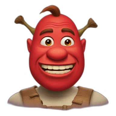 red-shrek sticker