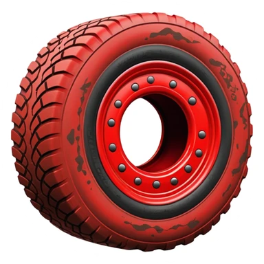 tyre prints marks red sticker