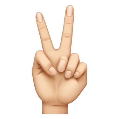 I need a hand emoji with the pointer finger and the middle finger up and together  sticker