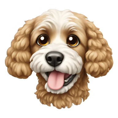 Cockapoo with bone sticker