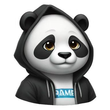 Panda wearing a hoodie sticker