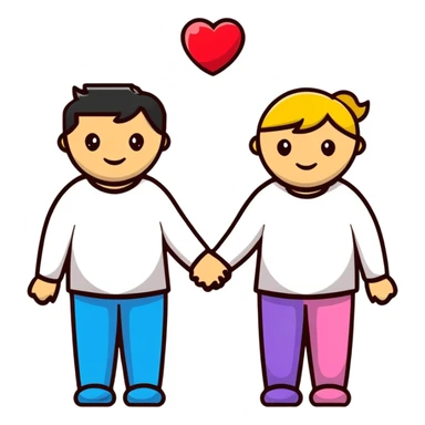 LGBTQ couple holding hands sticker