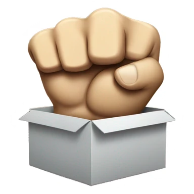 Internet box that raises its fists in the air sticker