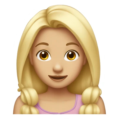 Blonde hair girl with Disney ears sticker